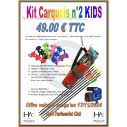 HERACLES ARCHERIE FRANCE KIT CARQUOIS ARC CLASSIQUE RENTREE 2024 KIDS BORDEAUX MENETROL