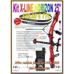 HERACLES ARCHERIE KIT DE NOEL 2024 X-LINE HORIZON 25 POUCES LA BREDE MENETROL BRANCHES HONORIC CARBON FOAM COMPETITION